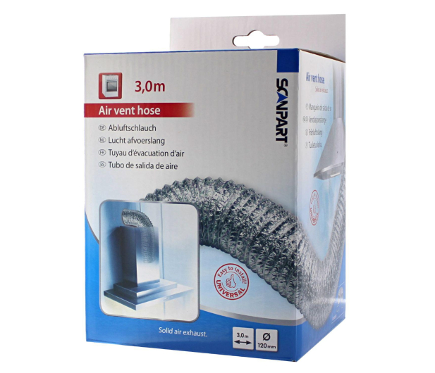 SCANPART Waz wentylacyjny aluminiowy 121, 3,0m z opaskami 1130065300 1130065300 - 1429335 - zdjęcie 3